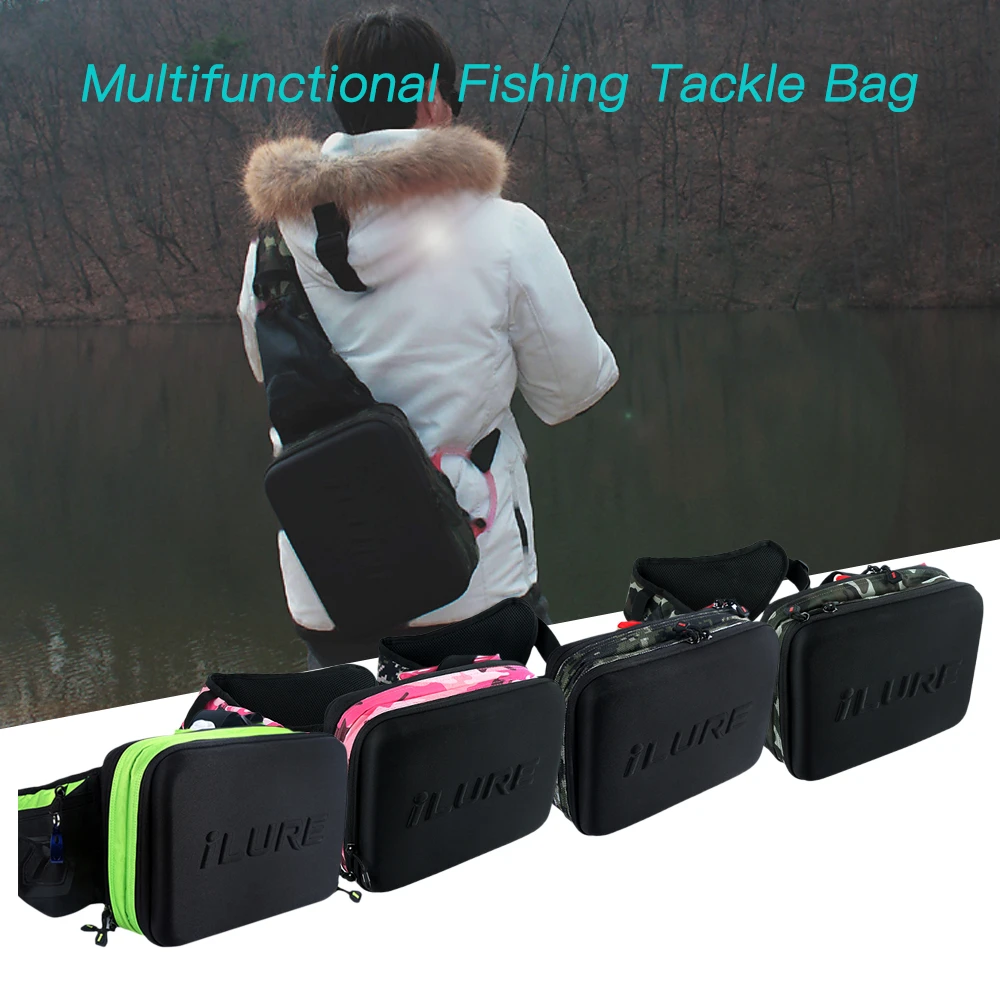 Водостойкая сумка для хранения рыболовных снастей, сумка-слинг, сумка через плечо для рыбалки на открытом воздухе, сумка через плечо с футляром для рыболовных снастей, чехол