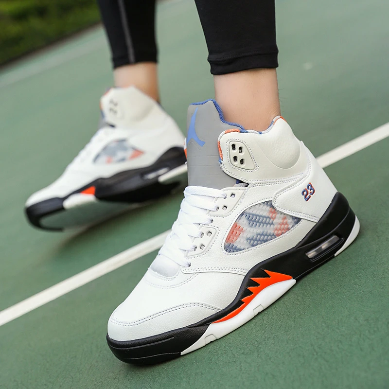 

Official Original Men Basketball Shoes Genuine JD 5 Retro Trainers Anti-Slippery Professional Outdoors AJ 5 Sneakers Max Size 44