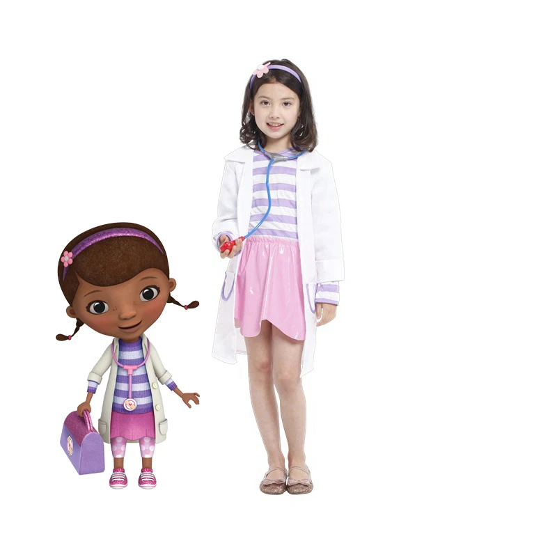 Платье для девочек Doc McStuffins платье косплея карнавальный костюм на Хэллоуин в