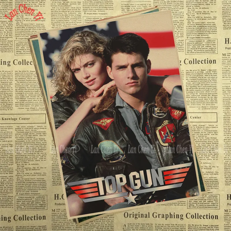 Винтажные постеры Top Gun для дома бара гостиной Декор крафт бумага высокое