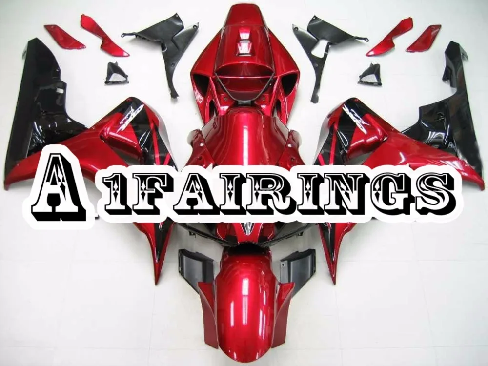 Блестящие черные красные полные Обтекатели для Honda CBR1000RR 06 07 2006 2007 рамы кузова