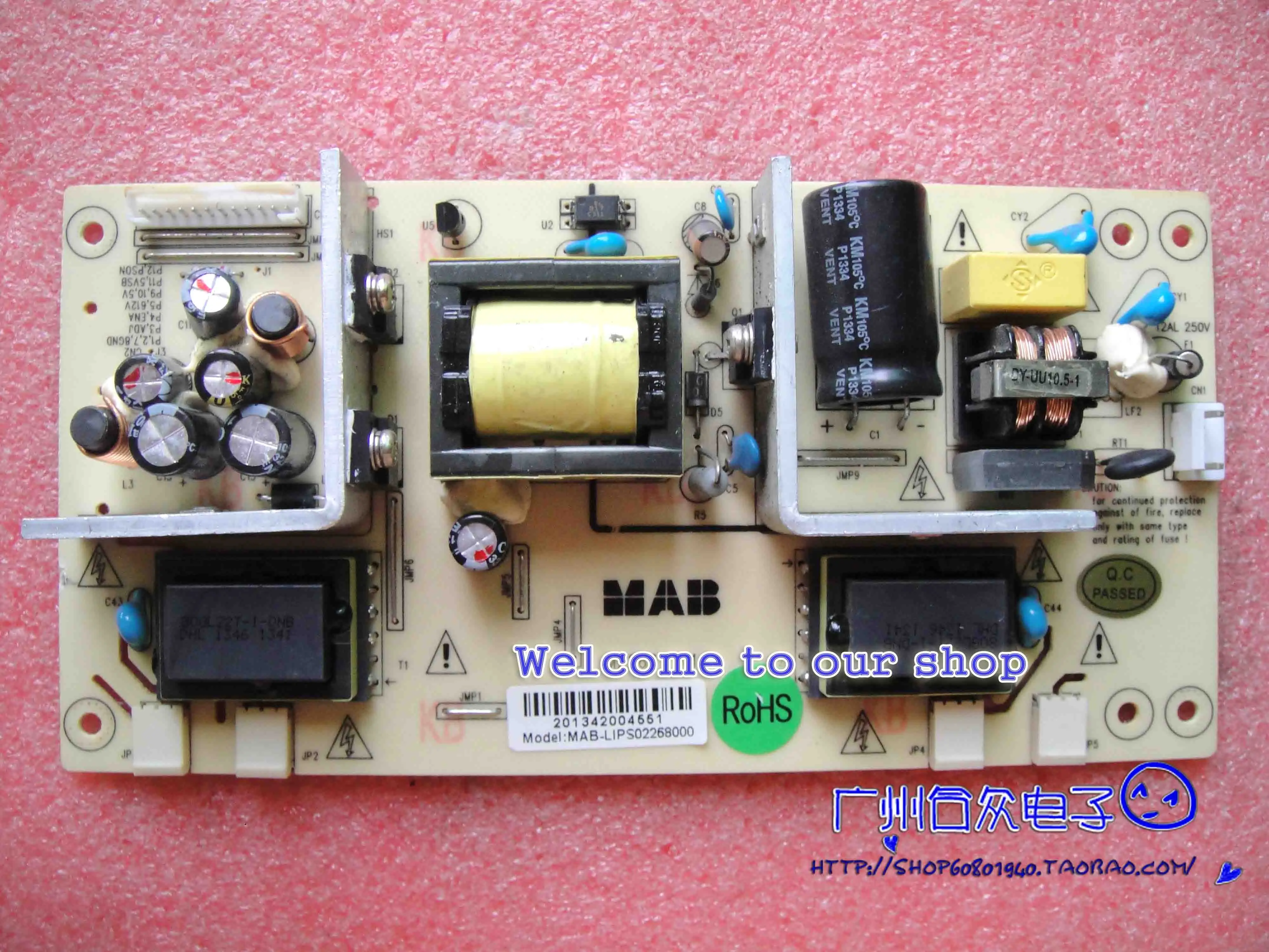Original monitor power board dual lamp high voltage board MAB M2268 V1