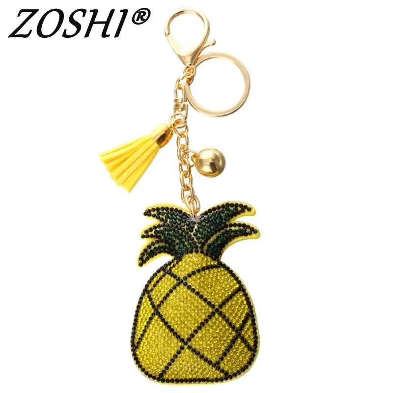 2018 New fashion Key Chain Accessories Tassel Key Ring PU Leather pineapple fruit Pendant Car Keychain Holder Jewelry Bag Charms цена 2018 New fashion Key Chain Accessories Tassel Key Ring PU Leather pineapple fruit Pendant Car Keychain Holder Jewelry Bag Charms цены онлайн