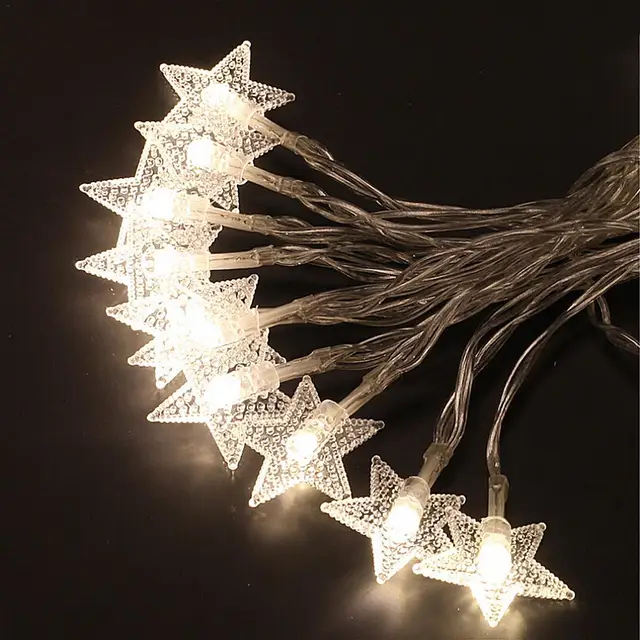 Kiagelin 10 20 40 Led Solar Fairy Lights Warm White Colorful Kiagelin 10 20 40 Led Solar Fairy Lights Warm White Colorful String Star Outdoor Lighting For Christmas Decor