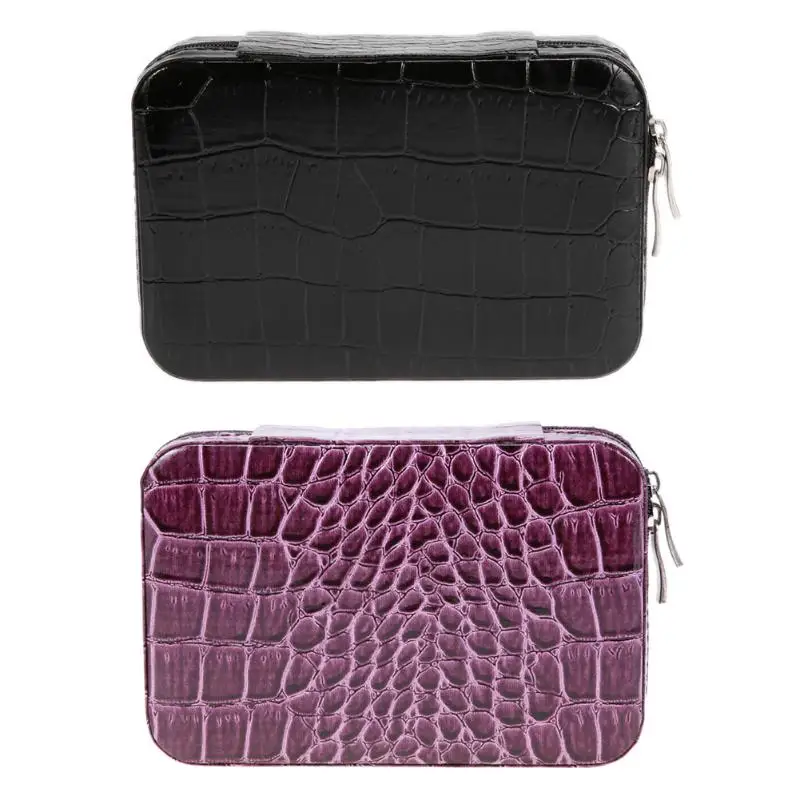 

Women Fashion Double Zipper 40 Bottle Essential Oil Storage Bag 2ml Portable Travel Pouch Makeup Carrying Vintage Bag