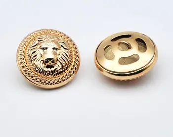 

Free shipping 12pcs 15mm and 12pcs 27mm High-grade metal lion button Coat suit metal button decorative buttons Clothing buttons