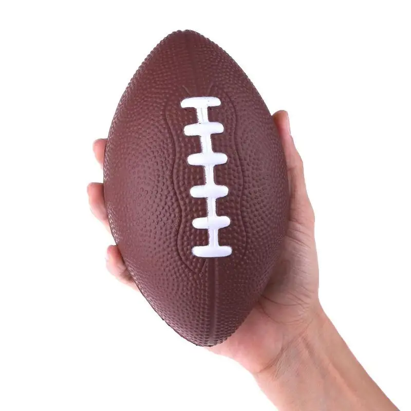 Мини Мягкий Стандартный пенополиуретан Американский футбол соккер регби сжимающий мяч Дети Взрослые День рождения Рождественский подарок Футбол цвет случайный