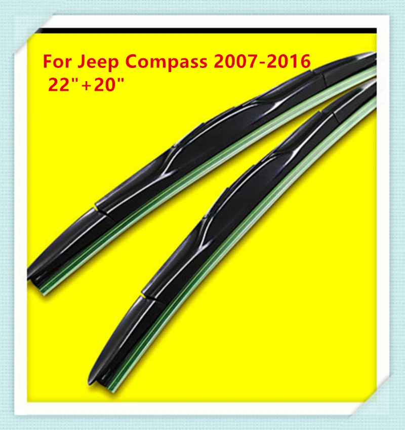 3 Section Rubber windshield wiper Blade For Jeep Compass 2007 2019 22