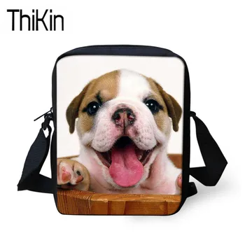 

THIKIN Pit Bull Terrier Printing Messenger Bags for Children Mini Shoulder Crossbody Bags Women Cute Phone Wallet Pouch Bolsa