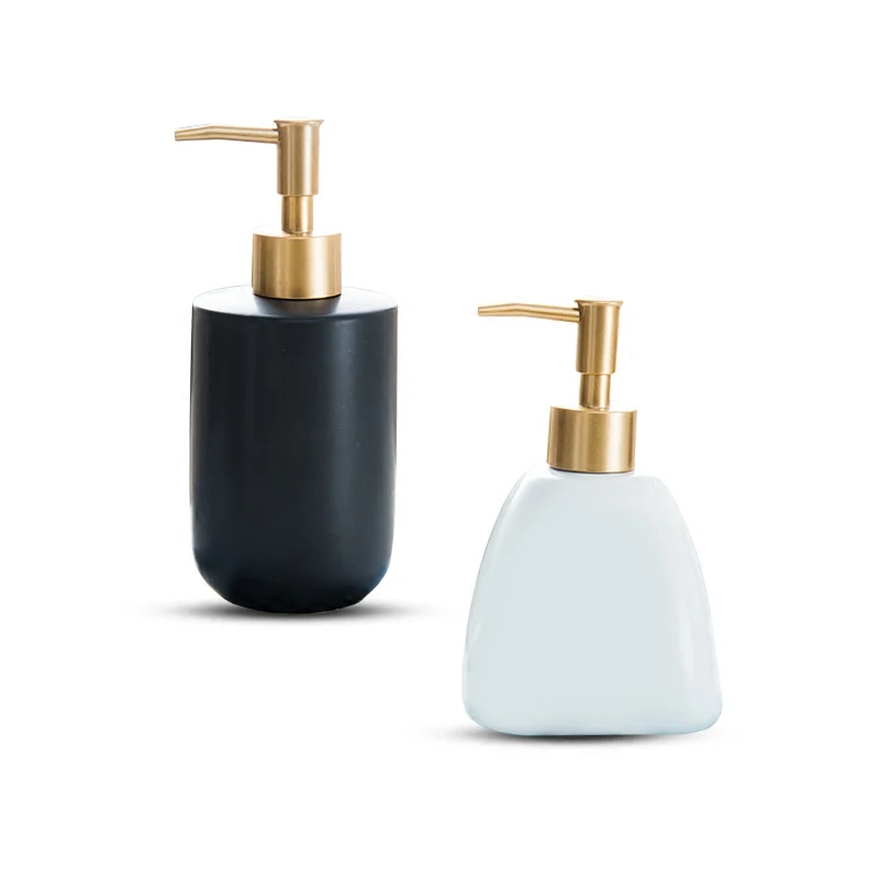 

Shower Gel Bottle Hotel Liquid Soap Dispenser Bathroom Portable Ceramics Pump Detergent Sanitizer Bathroom Soap Dispenser LY59