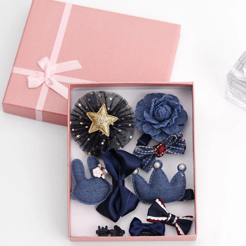 

2018 10Pcs Cute Crown Bowknot Kind Hairpin Set Flower Star Girls HairClip Hair Accessories Headwear Headband Hairgrip New