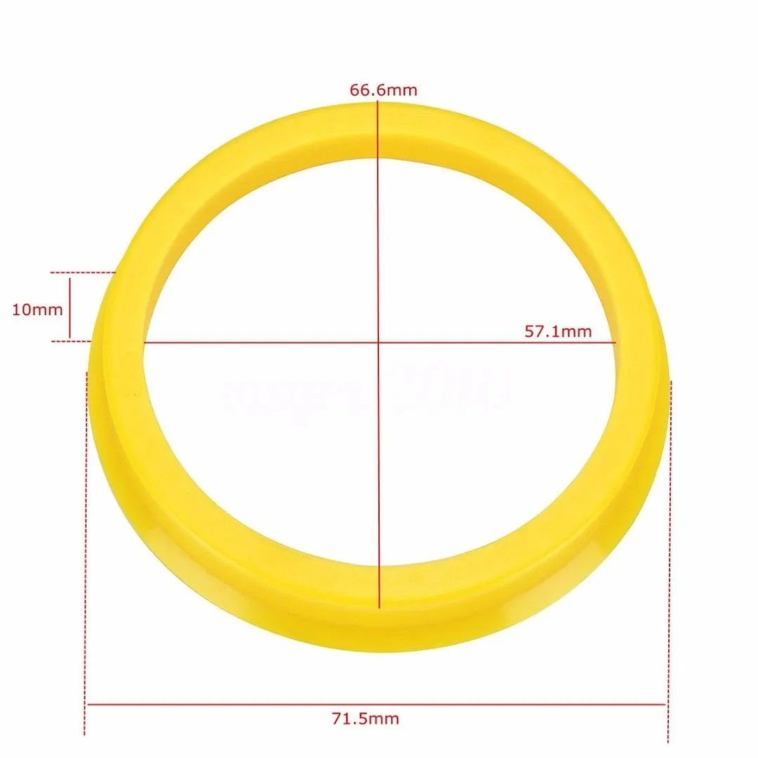 4Pcs/Set 66.6- 57.1mm Wheel Center Collar Hub Centric Ring  Wheel Rim Parts Car Accessories For VW Audi SKODA
