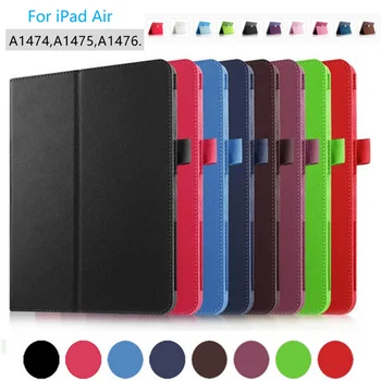 

Smart Cover for iPad Air Case PU Leather Smart Flip cover for iPad 5 and Slim Holder Stand Back Case for iPad Air A1475 A1476