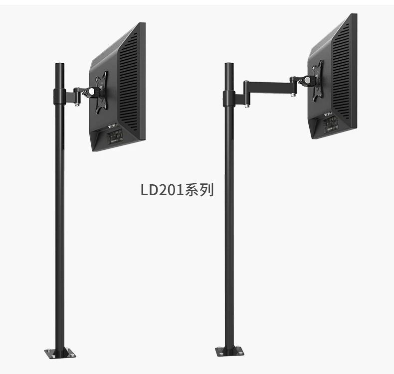 أرضية مخصصة جبل شاشات كريستال بلورية حامل الطابق تلفزيون بحامل جبل البسيطة حامل جهاز عرض LD201B للارتفاع 100 سنتيمتر 150 سنتيمتر