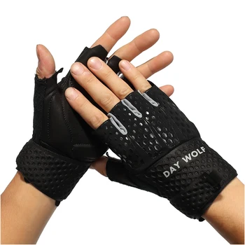

Men and women fitness half finger gloves exercise exercise dumbbell horizontal bar training non-slip breathable wear gloves