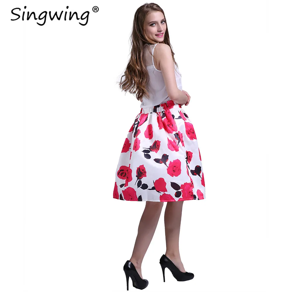 Buy Singwing England Style Women Skirts Knee Length
