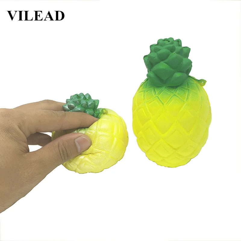 

VILEAD PU Pineapple Decompression Toy Reduced Pressure Pineapple Figurines Squishy Toy Fruit Stress Reliever Children Toy Gift