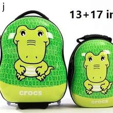 Экспорт США детский Багаж 17 дюймов Сумка На Колесиках 13 дюймов Детский рюкзак детский Багаж на колёсиках