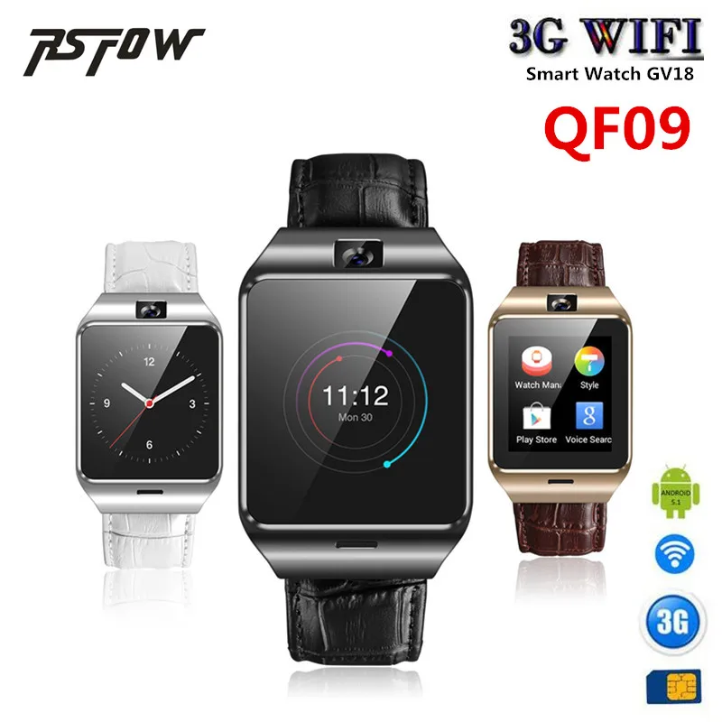 RsFow 3G Wifi Android GV18 Smart Watch Phone QF09 With