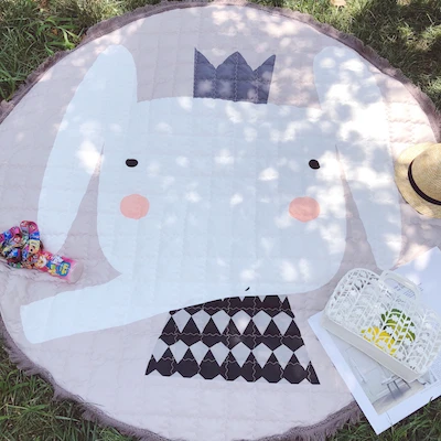 

Outdoor Carpet Waterproof Children Floor Mat Room Decoration Cotton Baby Playmat Beach Mat Play Mat Fox Tiger Apple