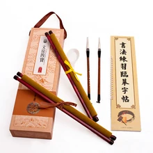 Китайская Ручка-кисть для каллиграфии, набор для рисования, пейзаж для шерсти и ласки, волосы, тетрадь для практики, комплект одежды для воды, ручка