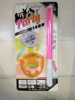 

RCtown Light Up Toys Light Party Toy Set Party Favors (Bracelet, Badge, Light Stick)