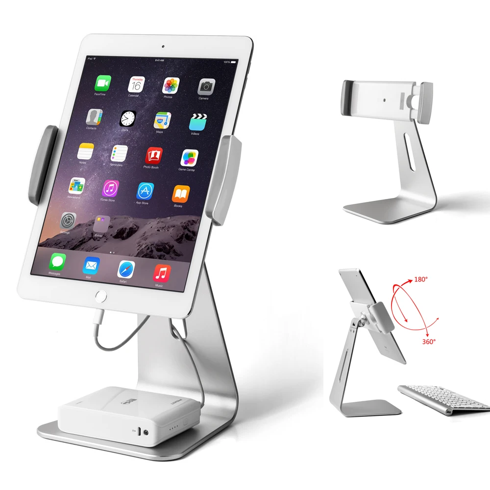 

Tablet Stand 7 to 13 inch Tablet 360 Rotating Holder Aluminum desk Tablet Mount for iPad 2018 /Pro/Air 2 10.5 2019 Mini 2 3 4 5