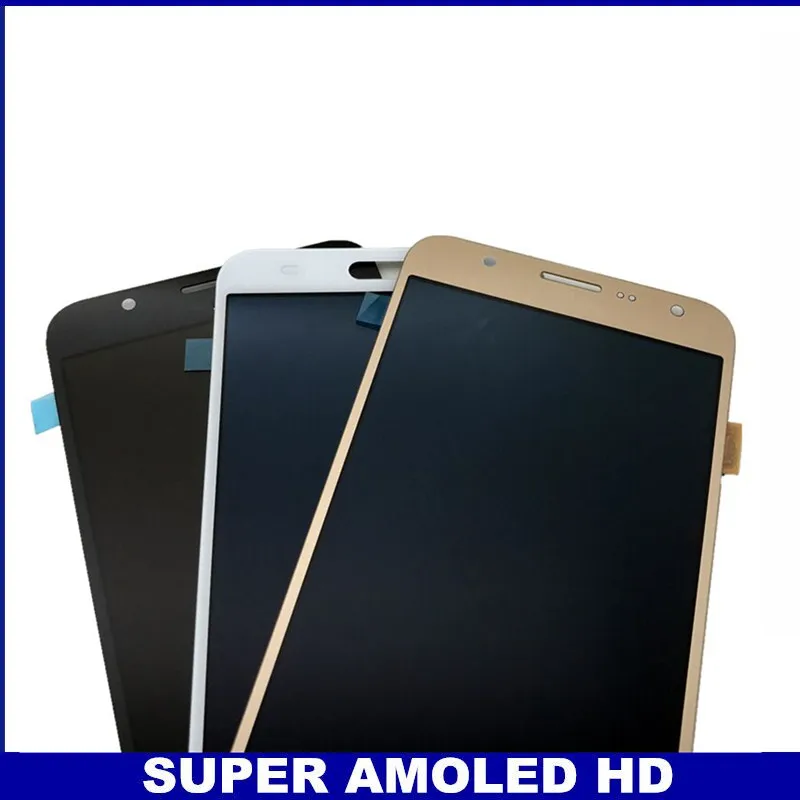 100% супер AMOLED lcd S для samsung Galaxy J7 2015 J700 J700F J700H J700M дисплей кодирующий преобразователь