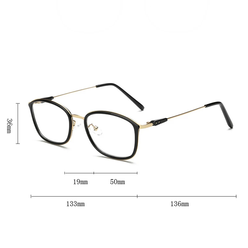 Zilead TR90 небольшой готовой близорукость очки Классические Для мужчин металлические квадратные близорукие очки 0to-6.0Unisex