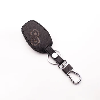 

2 buttons for Renault Genuine Leather Case Cover Dacia Logan Sandero Clio Megane Kangoo Modus Espace remote control key cover