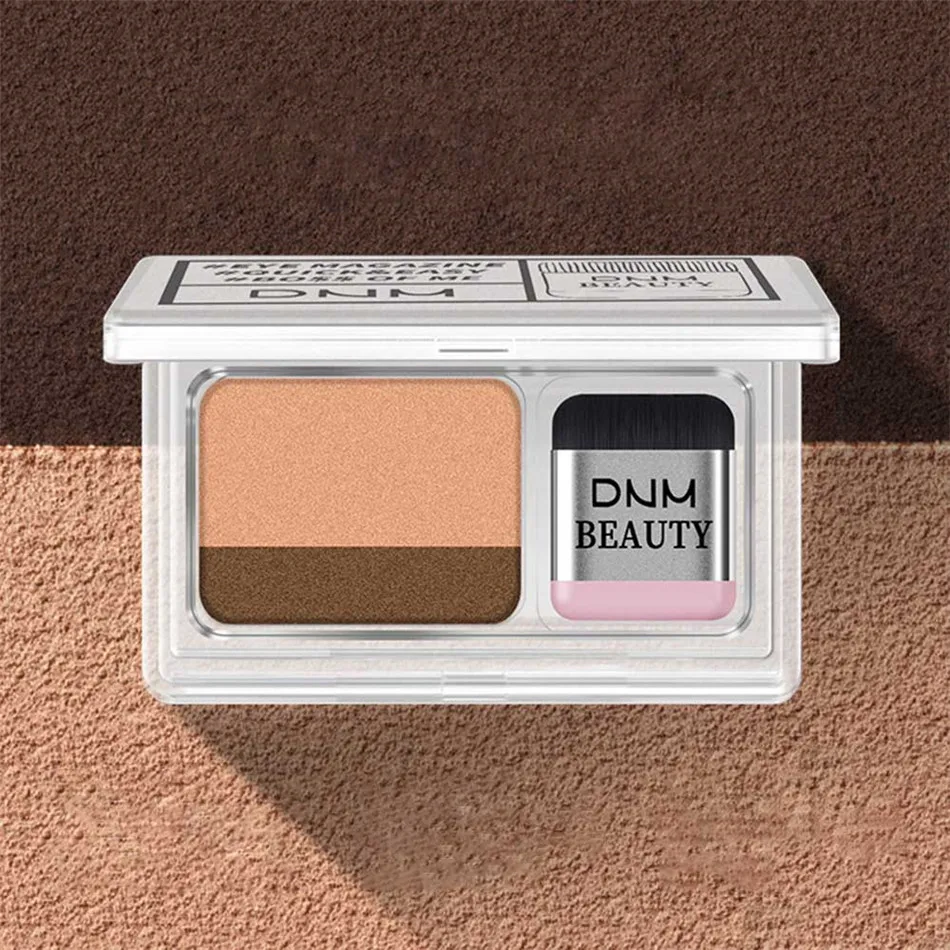 Lazy Double Color Eye Shadow Makeup Palette Shimmer Eyeshadow Makeup Waterproof Mineral Powder Double-layer Eye Shadow Cosmetics