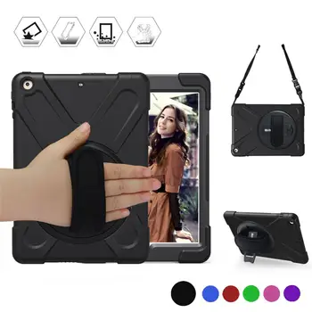 

Conelz For iPad Air Case iPad 5 Shockproof Case with a 360 Degree Swivel Kickstand Hand Strap Shoulder Strap for iPad Air 9.7''