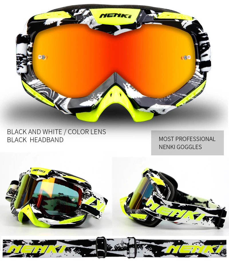 2017 Newest Motocross Goggles Motorcycle Helmet Shield Visor Moto Casco Gafas Nenki 1016