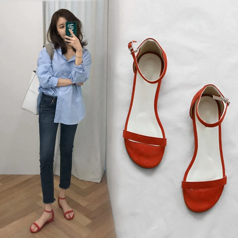 

2019 new summer wild flat sandals women's evening shoes