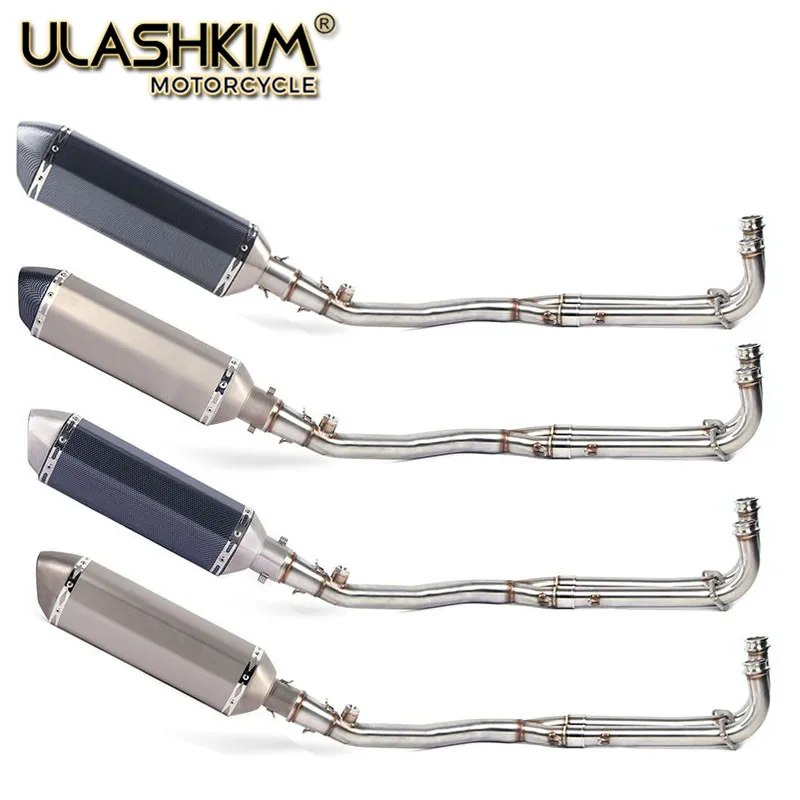 

54CM length Motorcycle Akrapovic Exhaust Middle Pipe Full system Slip On For Yamaha T-MAX TMAX 500 530 TMAX500 TMAX530 2008-2016