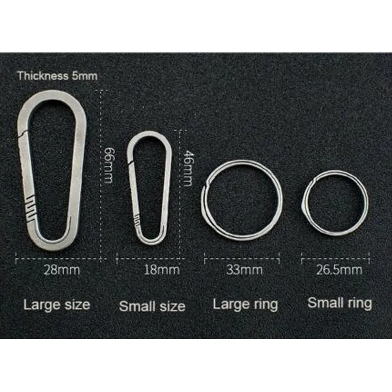 2018 New Titanium Alloy Outdoor Camping Carabiner Keychain Hanging Buckle Snap Hook Creative Circle Loading Design