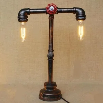 

Water pipes American country loft Edison industrial retro style personalized bedroom Cafe decorative water table lamp SG8