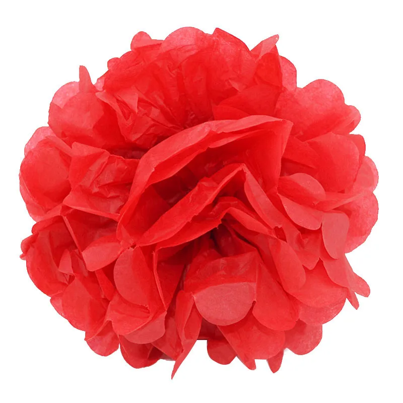 FB06red 5 шт. 10/15/20 см помпон из бумажной салфетки Бумага Pom Poms, цветок для свадьбы украшение автомобиля вечерние пользу поделок ручной Цветочные шары из бумаги - Цвет: FB06red