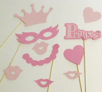 

Baby Shower Photo Booth Little Princess Party Decorations Gender Reveal birthday party photobooth prop masks