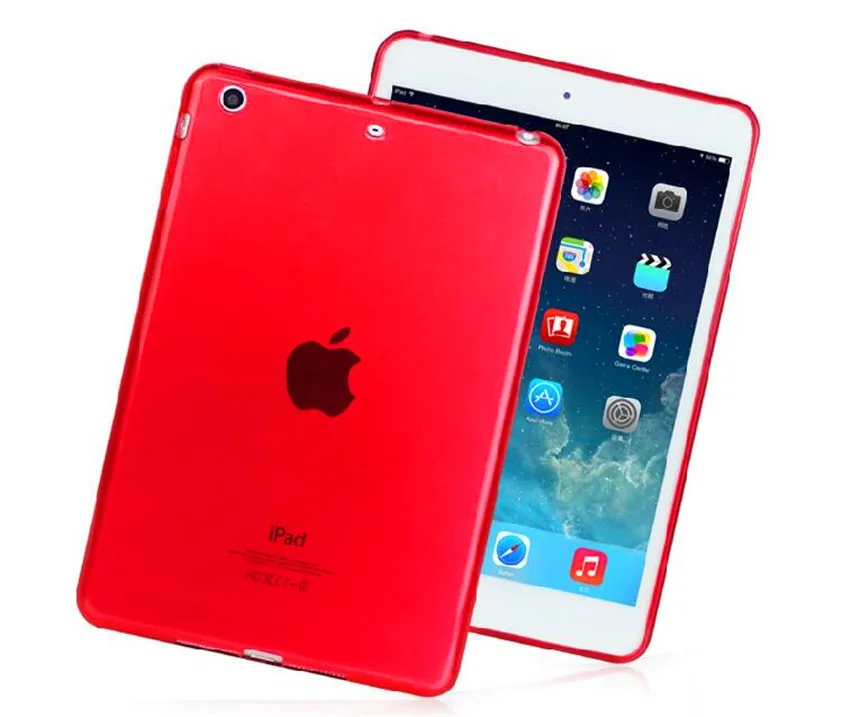Официальный 1:1 Чехол для iPad 9,7 модель A1823 Мягкий Красочный ТПУ задняя крышка для iPad 9,7 дюймов+ пленка+ ручка - Цвет: Красный