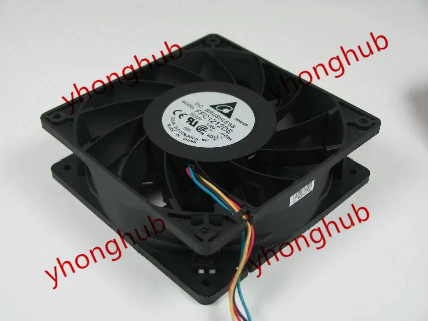 Вентилятор охлаждения сервера Delta Electronics FFC1212DE 4H63R DC 12 В 120 А 120x38 мм|square fan|server fandc fan