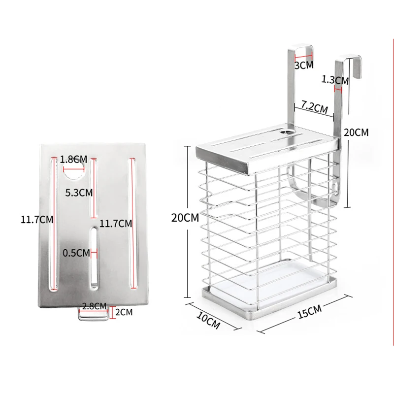 Подставка для хранения кухонных ножей 304 из нержавеющей стали, металлическая полоса, держатель для ножей, настенная стойка, ножницы, органайзер для вилок, инструменты - Цвет: D Style
