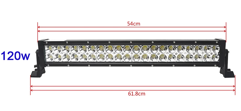 36w 72w 120w 180w 240w 288w 300w dual row straight led light bar amber yellow white led work driving light remote control Led bar 4x4 Offroad Barra led 24v 12v led work light bar suv atv utv truck pickup mining (4)