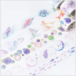 Красочные капли дождя пузыри "Русалка", украшенные бабочками; Чудо лента для декорации Washi DIY планировщик для скрапбукинга изоляционная