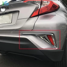 Per Toyota C-HR CHR 2016 2017 2018 Car Styling Chrome ABS Posteriore Della Luce di Nebbia Coperture Adesivi Decorazione Esterna Accessori Auto