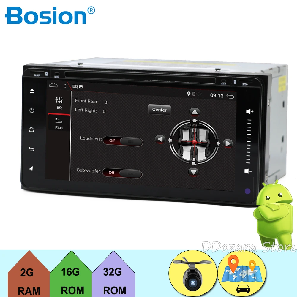 

2 din 6.95"android 7.1 200*100 Car DVD player GPS+BT+Radio+Touch Screen+car pc+aduio+Stereo+Video For Toyota Hilux Camry Corolla