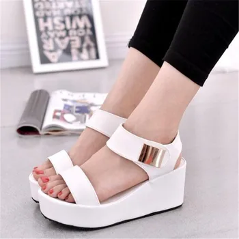 

Mhysa 2020 new summer fashion women's sandals sponge cake thick bottom high heel wedge fish mouth Roman women's shoes Z24
