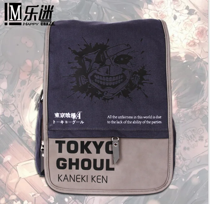 2017 Anime Tokyo Ghoul Canvas Backpack School Bags For Boys Backpack Bookbag Teenagers Printed Double Shoulders bookbags-for-girls