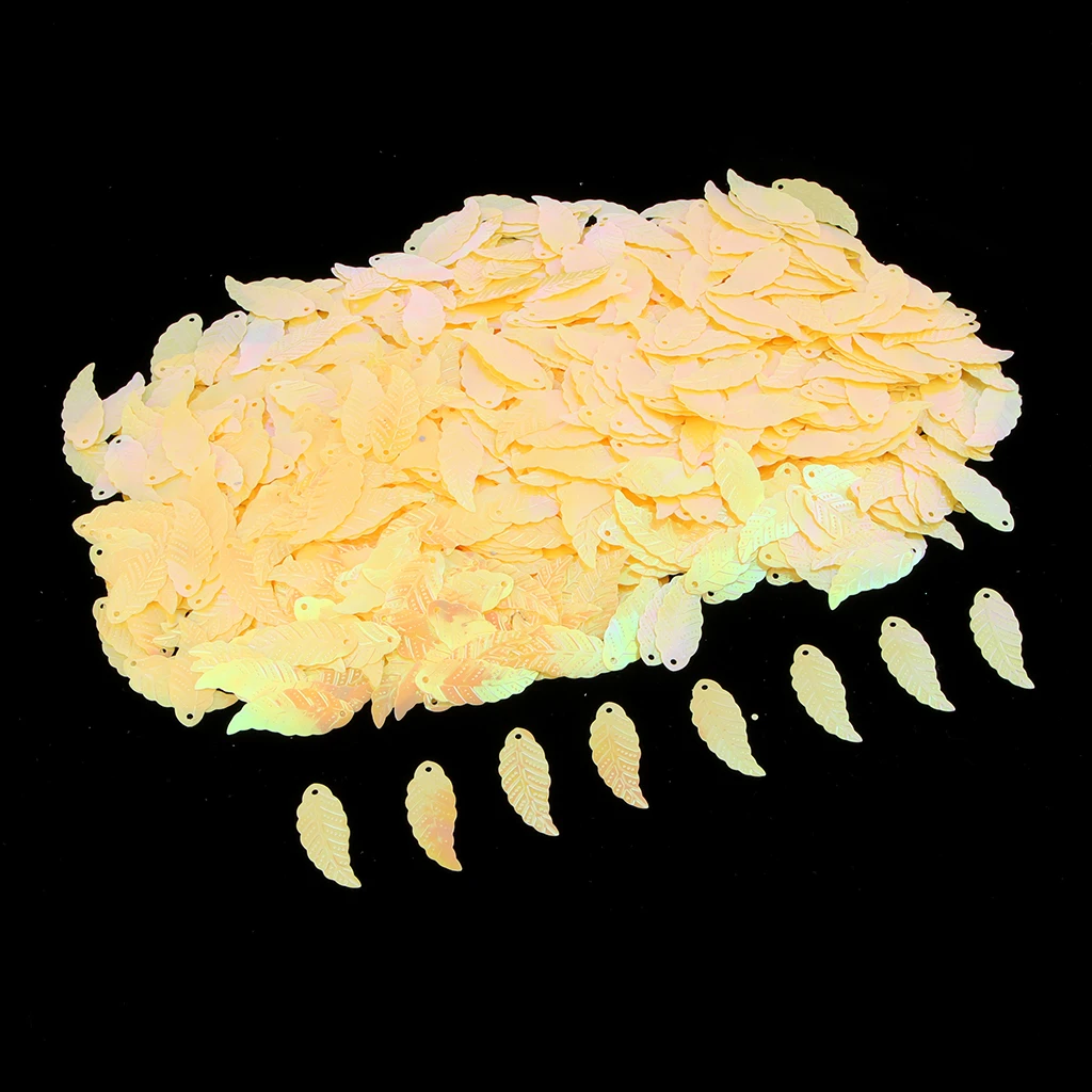 Bag of 1100Pcs DIY Loose Leaf Sequins Glitter Paillette Spangles Lentejuelas for Sewing Bag Wedding Dress Craft Cross Stitch