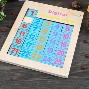 

Children's Educational Puzzles Sliding Math Puzzle Intelligence Game Wooden Digital Klotski Adult Toys Wood Puzzles Classic Toy